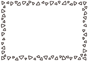 手描きのクレヨン素材　背景　フレーム