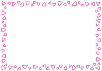 手描きのクレヨン素材　背景　フレーム