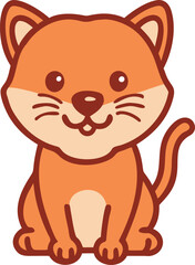 Forest animal bobcat icon