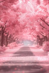 Beautiful cherry blossom flower at full blooming in Spring.