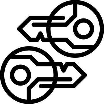 Symmetric cryptography Icon