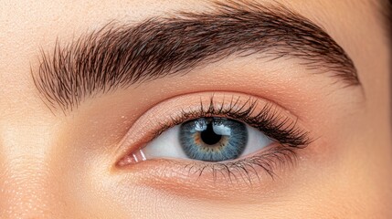 Naklejka premium Eyebrow fashion shaping individuality concept. Captivating Eyebrow Shaping with Soft Arches and Seamless Transitions