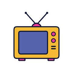 Retro object television icon
