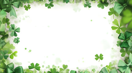 Green floral frame with leaves and decorative nature elements