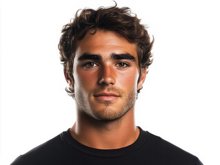 Obraz premium Man portrait on white background 