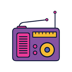 Retro object radio icon