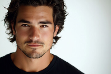 Obraz premium Man portrait on white background 