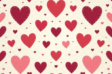 Vector seamless dog paw heart pattern for Valentine's Day decoration, design element, , valentine