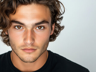 Obraz premium Man portrait on white background 