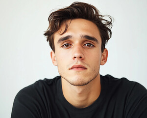 Obraz premium Man portrait on white background 