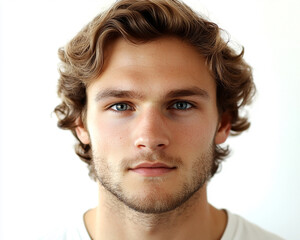 Obraz premium Man portrait on white background 