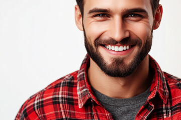 Obraz premium Man portrait on white background 