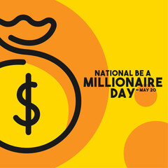 National be a millionaire. May 20. Poster, banner, card, background.