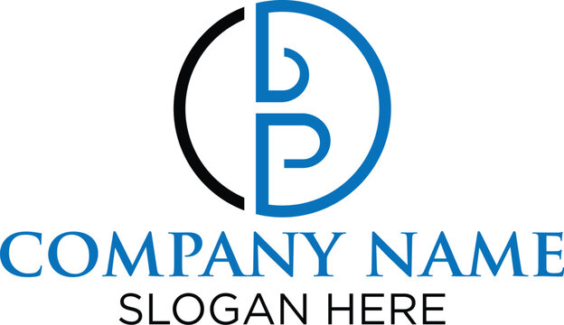 logo kombinasi huruf B dan huruf P