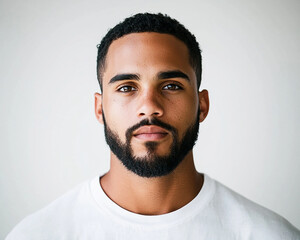 Obraz premium Man portrait on white background 