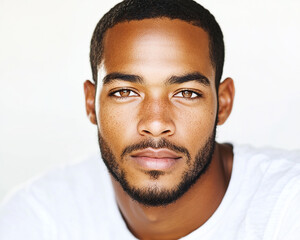 Obraz premium Man portrait on white background 