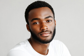 Obraz premium Man portrait on white background 