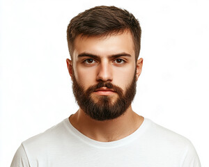 Obraz premium Man portrait on white background 