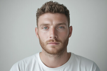 Obraz premium Man portrait on white background 