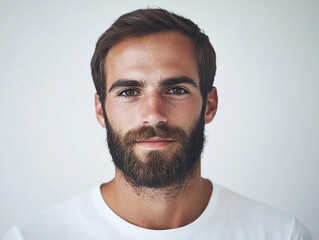 Obraz premium Man portrait on white background 