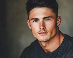 Obraz premium Man portrait on white background 