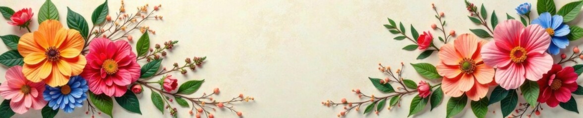 Vintage-inspired floral garland for special occasions, natural, banners, outdoor decor