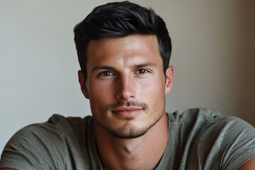 Obraz premium Man portrait on white background 