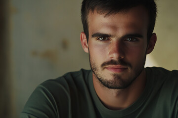Obraz premium Man portrait on white background 