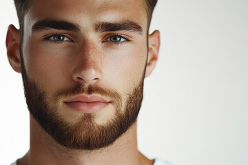 Obraz premium Man portrait on white background 