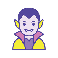 Spooky fantasy vampire with cape