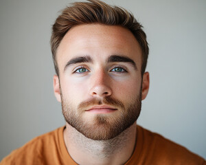 Obraz premium Man portrait on white background