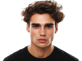 Fototapeta premium Man portrait on white background