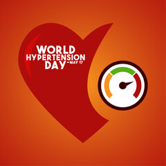 Vector Illustration of World Hypertension Day. May 17. Poster, banner, card, background.