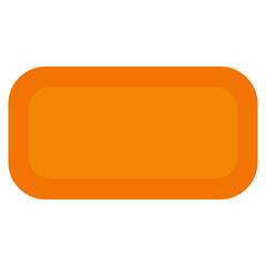 Vibrant Orange Rectangular Button for UI Design