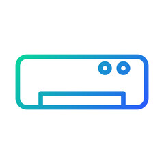 Modern Air Conditioning Unit Vector Illustration