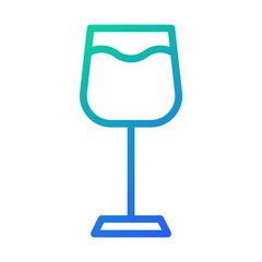 Gradient Wine Glass Icon Illustration Artwork