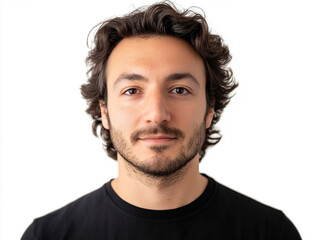 Obraz premium Man portrait on white background