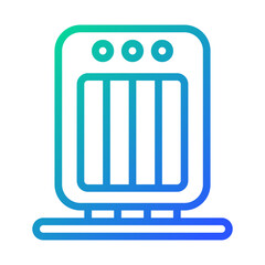 Modern Radiator Icon with Gradient Color Style