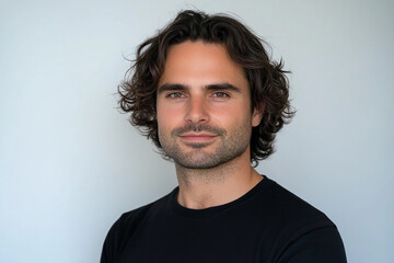 Fototapeta premium Man portrait on white background