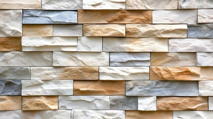Textured Stone Wall, Beige, White, Grey - Natural textures