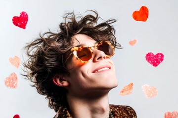 Love confession. Valentine's day greeting from man or for man: remarkable vivid image of loving caucasian teenager boy. Commercial promotion idea. Wedding inspiration. Ad campaign love.