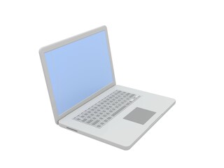 ノートパソコン、シンプルなイラスト