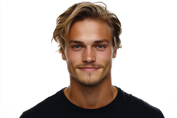 Fototapeta premium Man portrait on white background