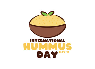 International Hummus Day design vector on white background. May 13. Poster, banner, card, background.