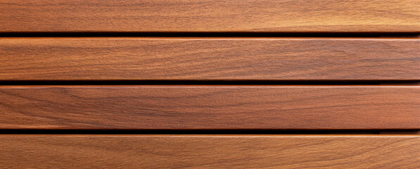 Brown wooden slat texture background with smooth grain and warm tones, perfect for design projects or as natural backdrop