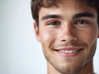 Obraz premium Man portrait on white background