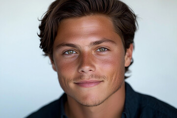 Fototapeta premium Man portrait on white background