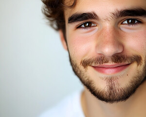 Obraz premium Man portrait on white background