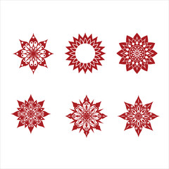 Mandala vector illustration set.