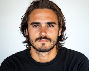 Man portrait on white background